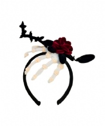 Pipe Cleaner DIY Gothic Skeleton Hand & Rose Headband set