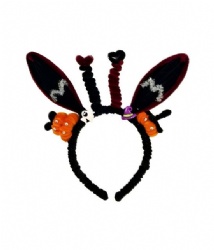 Pipe Cleaner DIY Halloween Bunny Ear Pumpkin & Ghoser Halloween Headband set